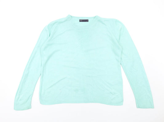 Womens UK Size 14 Marks and Spencer Green Pullover Jumper