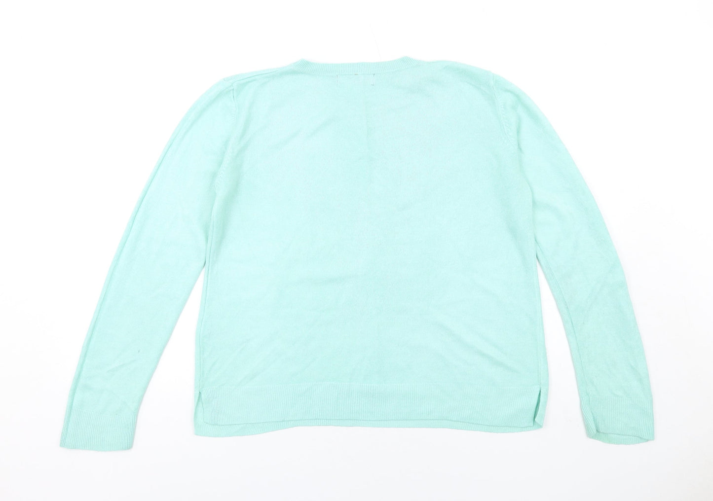 Womens UK Size 14 Marks and Spencer Green Pullover Jumper