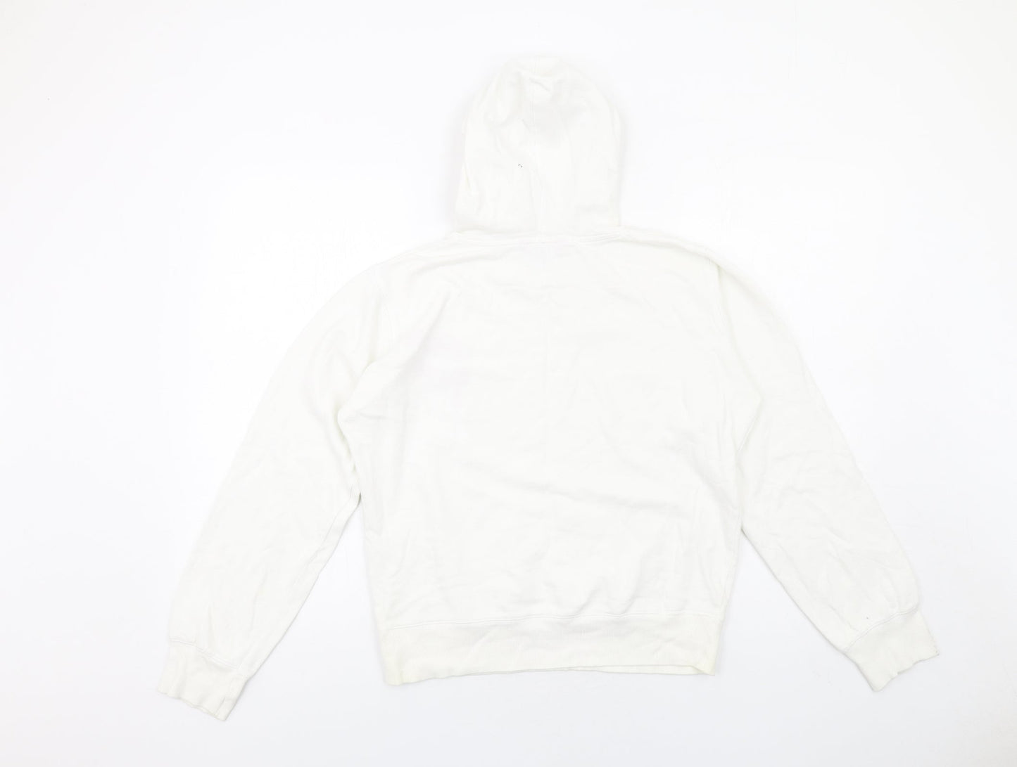 Chilli Pepper Womens White Cotton Pullover Hoodie Size M Pullover