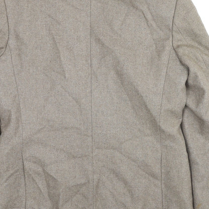 Bruce Corman Mens Beige Wool Jacket Suit Jacket Size 40 Regular