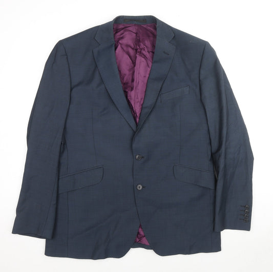 Autograph Mens Blue Wool Jacket Suit Jacket Size 44 Regular