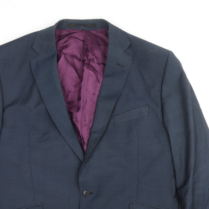 Autograph Mens Blue Wool Jacket Suit Jacket Size 44 Regular