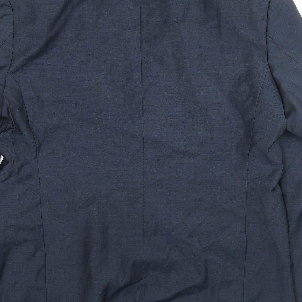 Autograph Mens Blue Wool Jacket Suit Jacket Size 44 Regular