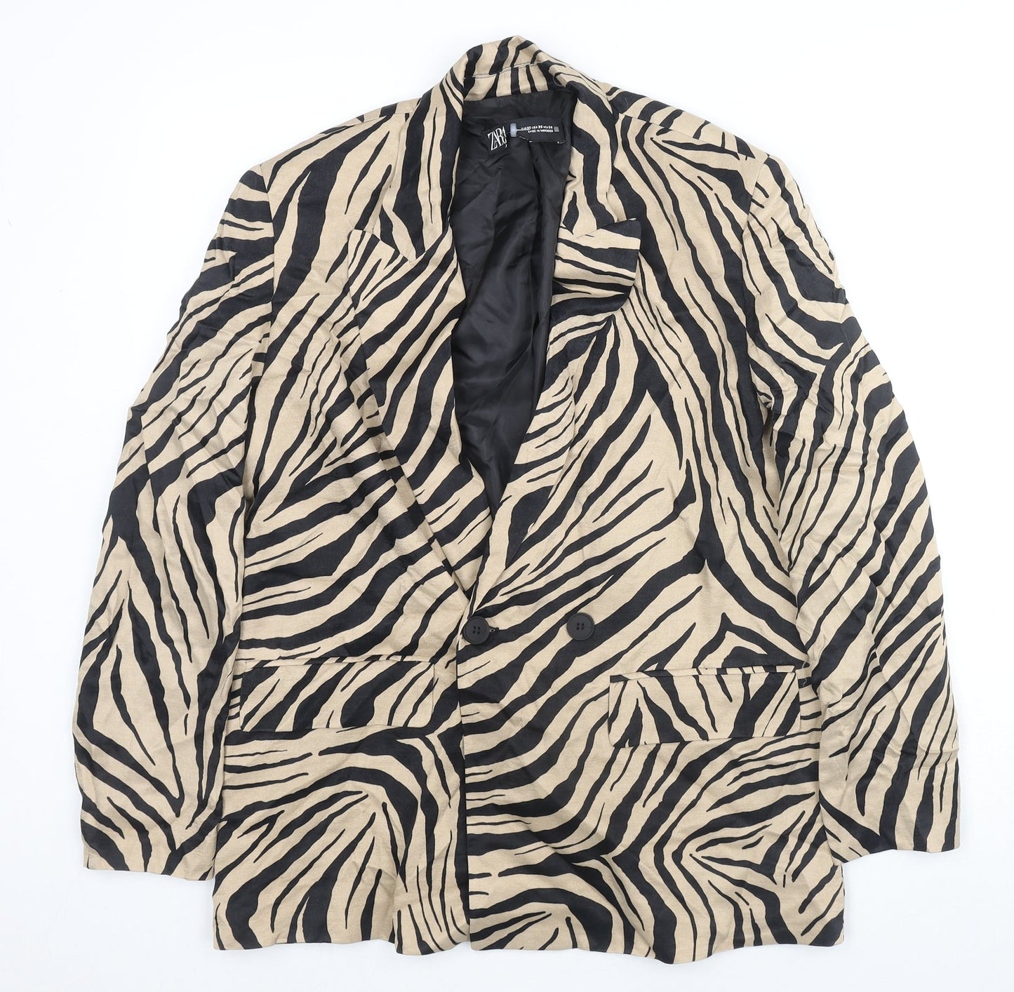 Womens UK Size XS Zara Beige Jacket