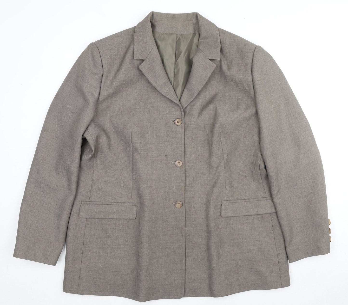 Debenhams Womens Brown Polyester Jacket Blazer Size 20