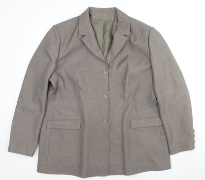 Debenhams Womens Brown Polyester Jacket Blazer Size 20