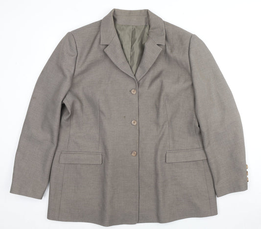 Debenhams Womens Brown Polyester Jacket Blazer Size 20