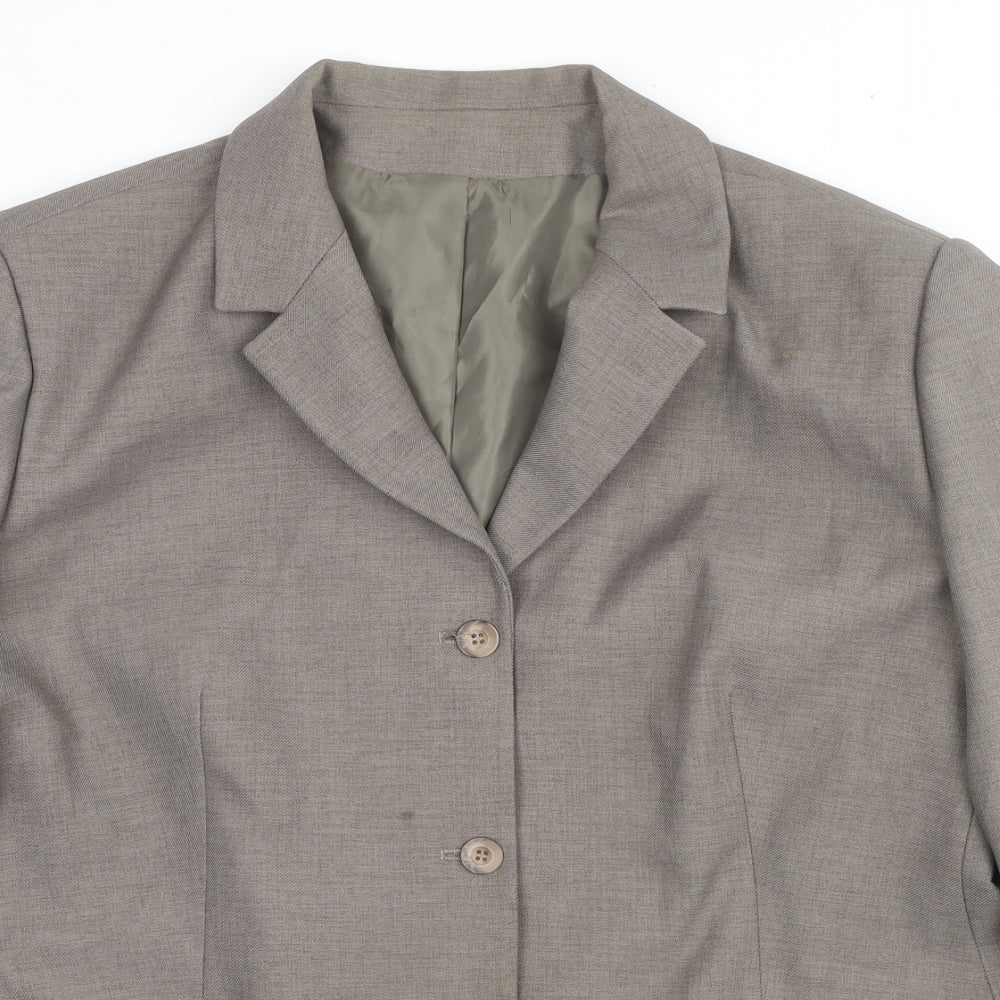 Debenhams Womens Brown Polyester Jacket Blazer Size 20
