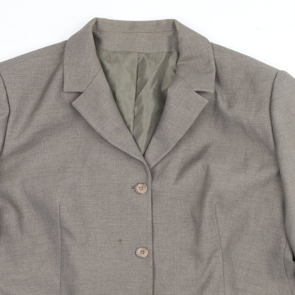 Debenhams Womens Brown Polyester Jacket Blazer Size 20