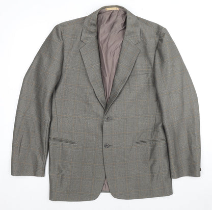 Mens UK Size 36 Terylene Regular Grey Suit Jacket