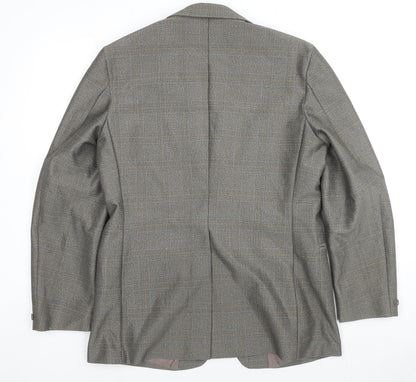 Mens UK Size 36 Terylene Regular Grey Suit Jacket