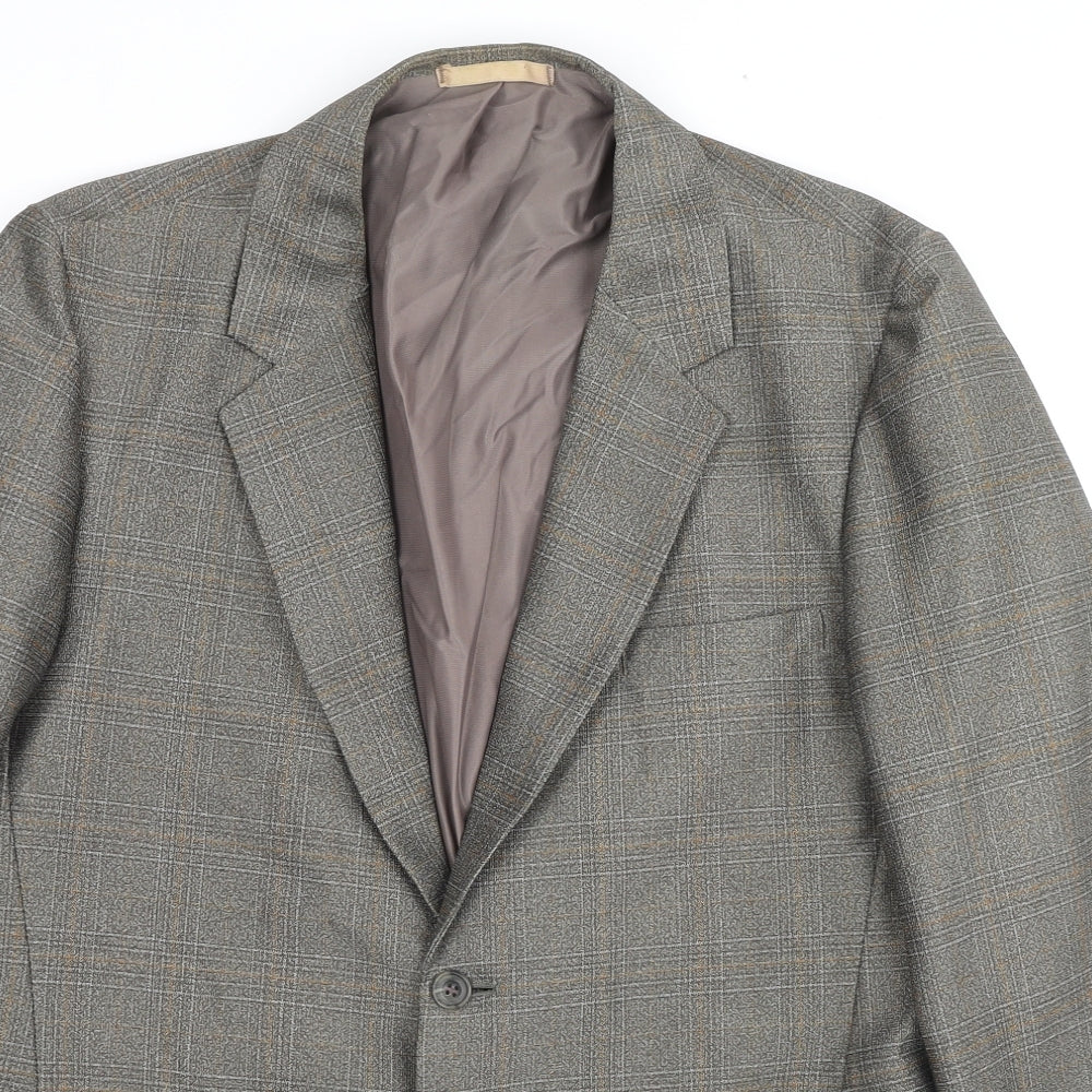 Mens UK Size 36 Terylene Regular Grey Suit Jacket