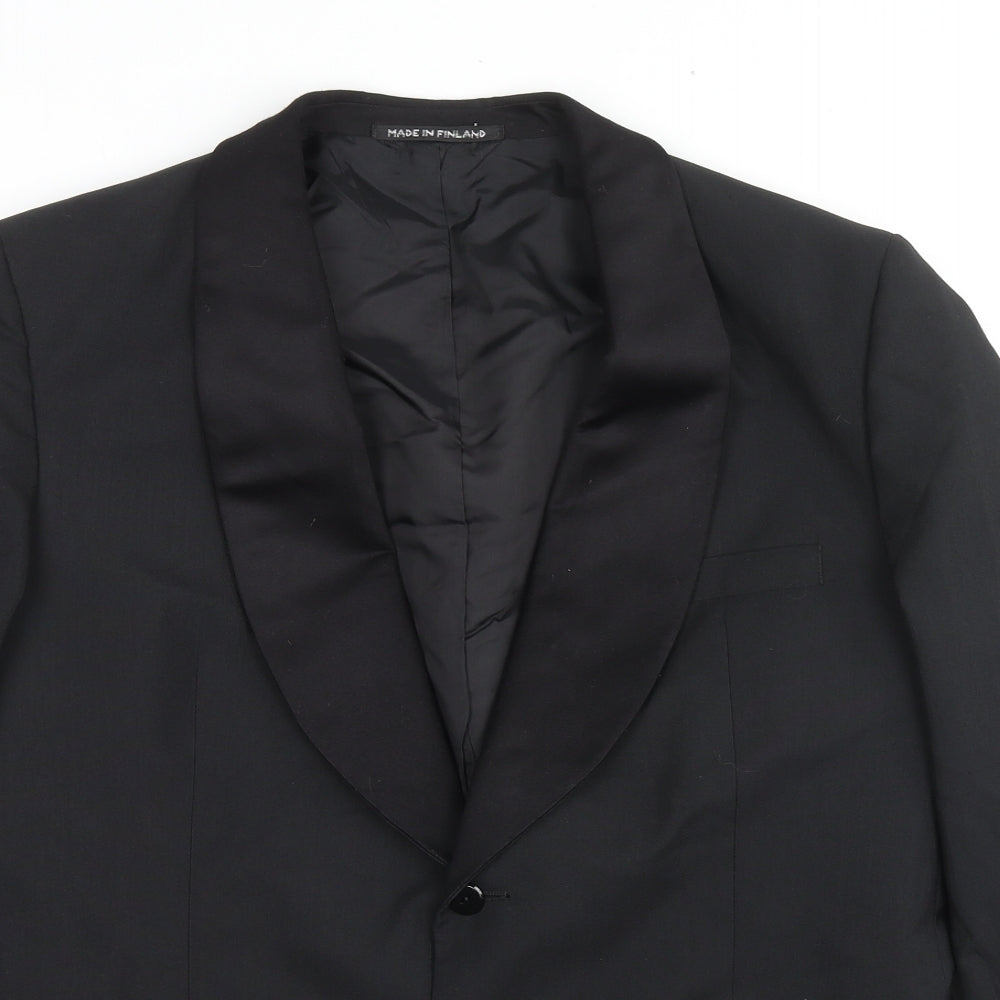 Mens UK Size 42 Burton Regular Black Suit Tuxedo