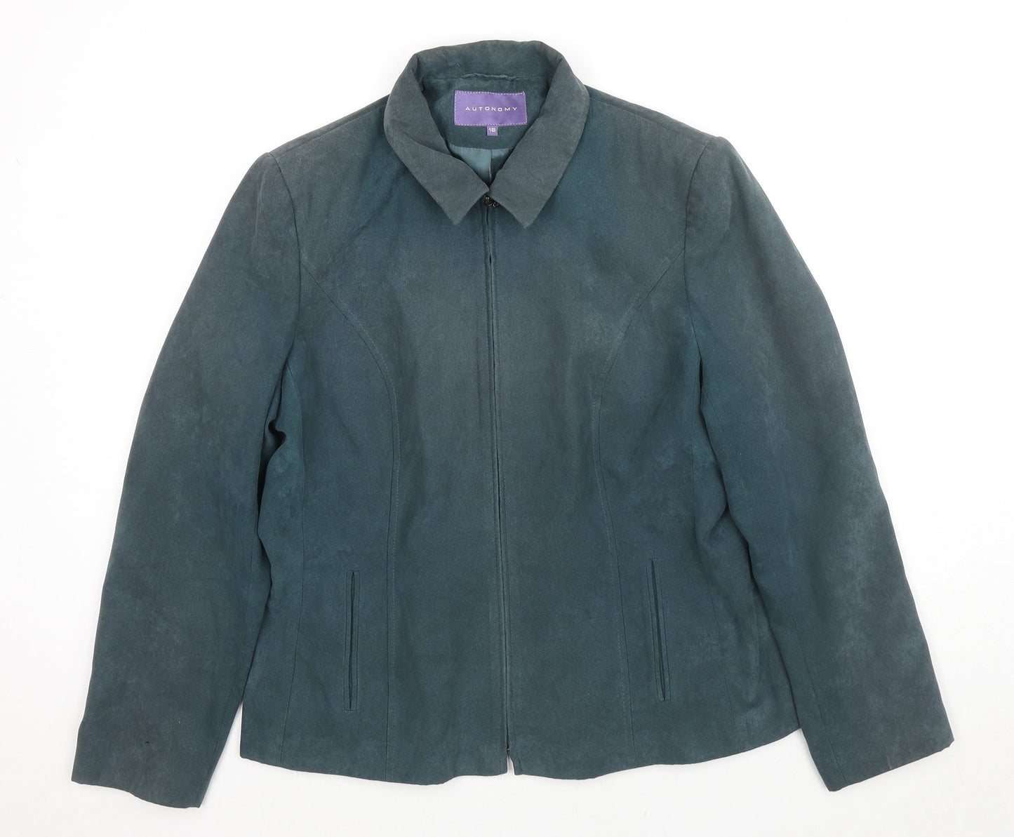 Autonomy Womens Green Jacket Size 16 Zip