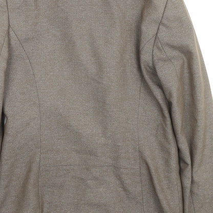 NEXT Womens Brown Polyester Jacket Blazer Size 10