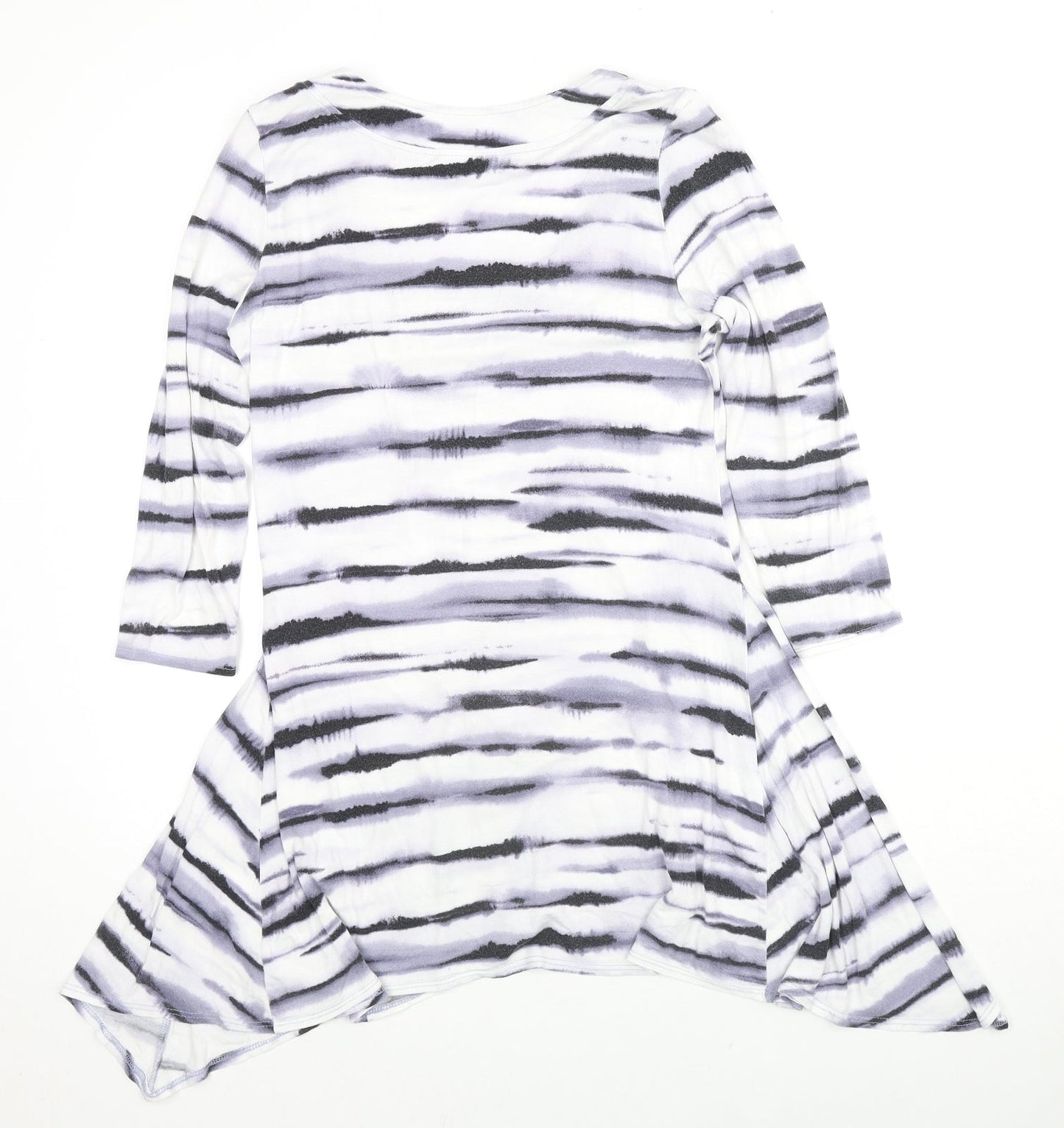 Wallis Womens Multicoloured Tie Dye Viscose A-Line Size S Scoop Neck Pullover