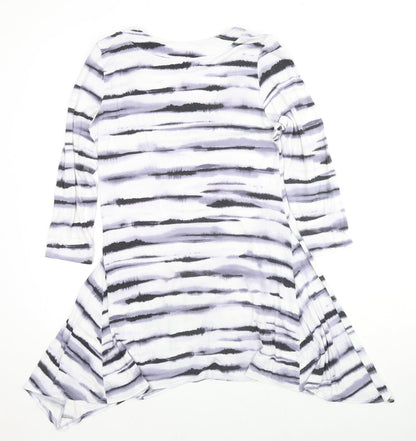 Wallis Womens Multicoloured Tie Dye Viscose A-Line Size S Scoop Neck Pullover