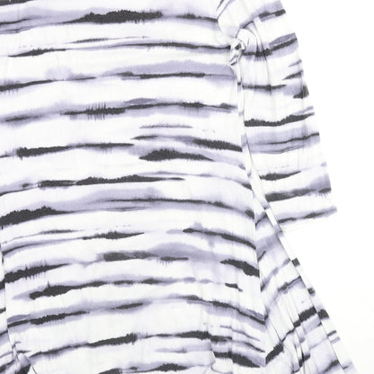 Wallis Womens Multicoloured Tie Dye Viscose A-Line Size S Scoop Neck Pullover