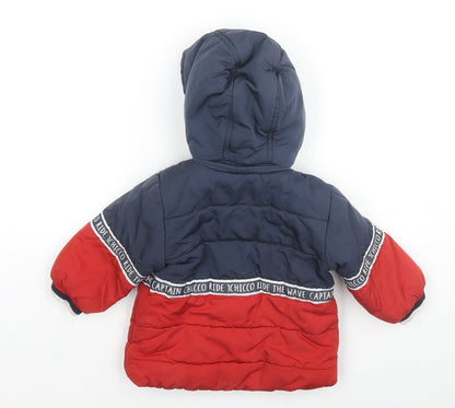 Back view of Chicco Baby Multicoloured Basic Coat Coat, size 12, Months Zip