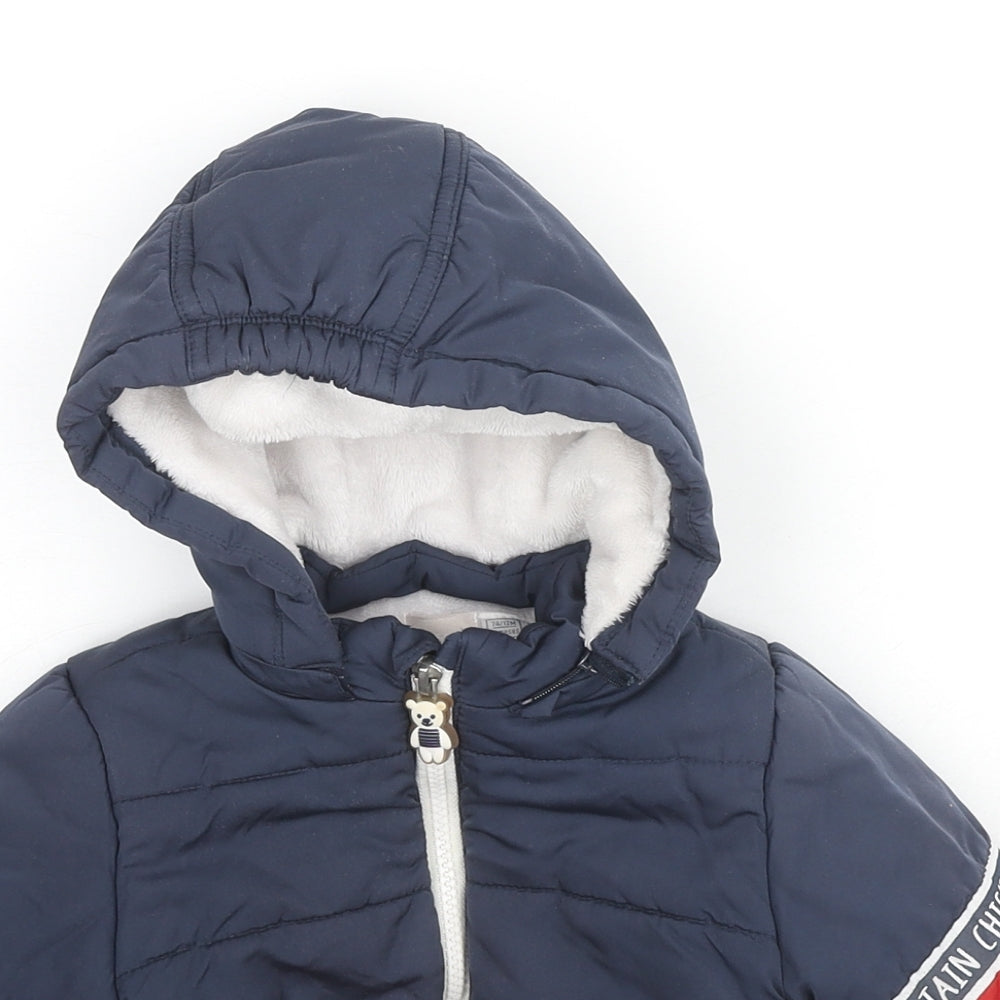 Close-up detail of Chicco Baby Multicoloured Basic Coat Coat, size 12, Months Zip
