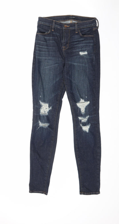 Womens UK Size 26 in J Brand Regular Fit Skinny Blue Jeans