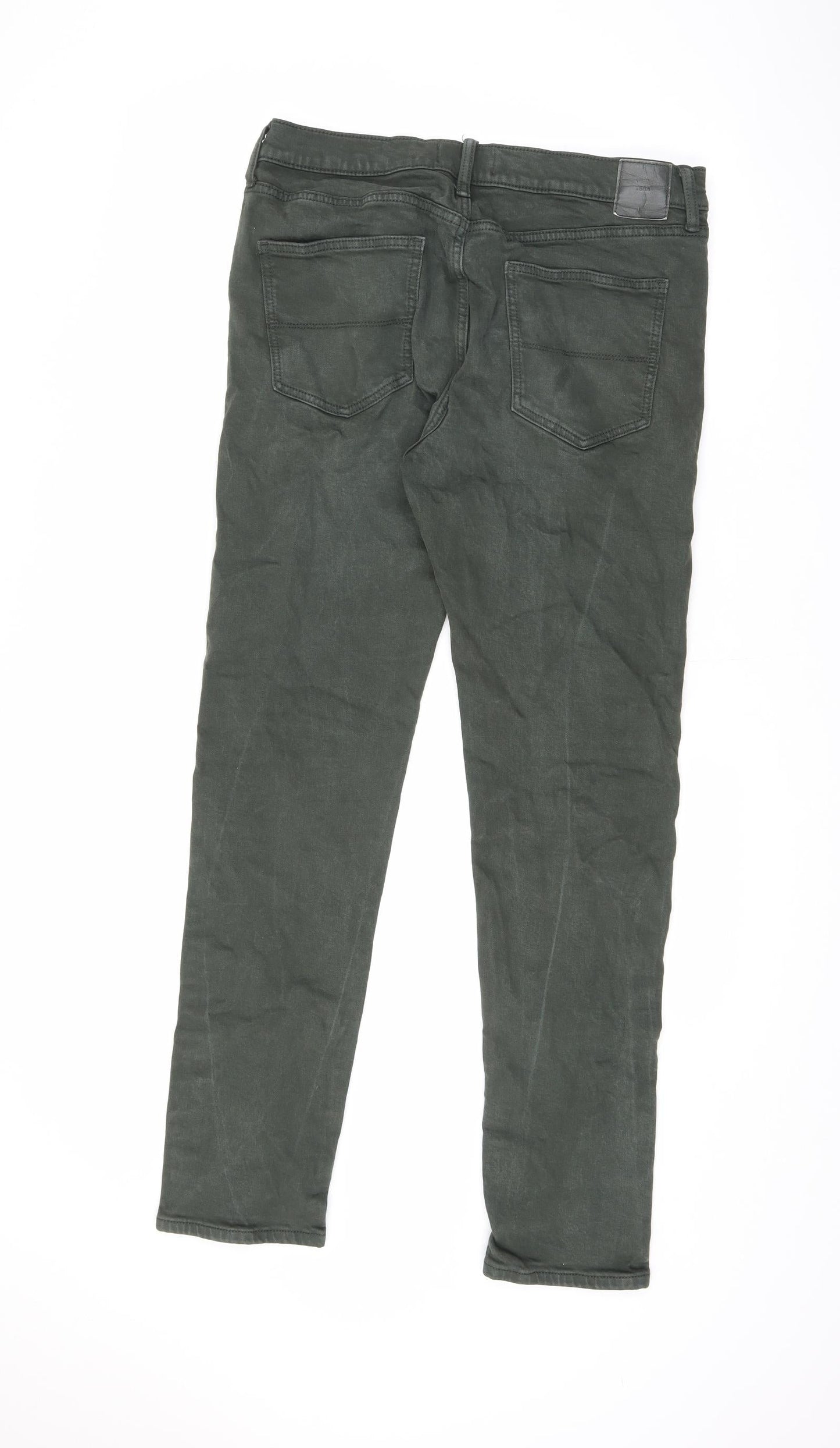 Marks and Spencer Mens Black Cotton Skinny Jeans Size 34 in L33 in Slim Zip