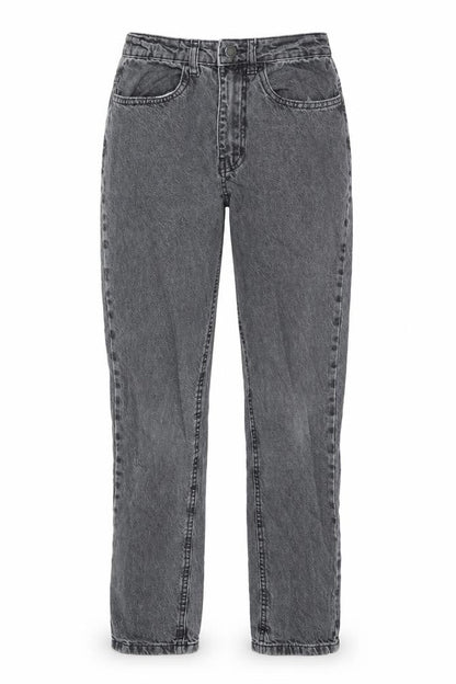 Daisy Street Womens Black Cotton Straight Jeans Size 6 L25.5 in Regular Zip