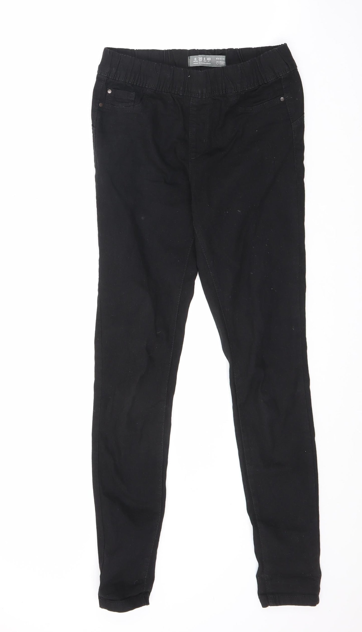 Denim & Co. Womens Black Cotton Jegging Jeans Size 8 L29 in Regular