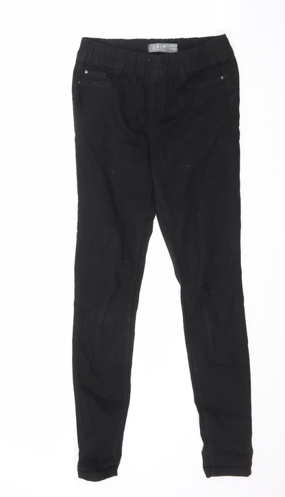 Denim & Co. Womens Black Cotton Jegging Jeans Size 8 L29 in Regular