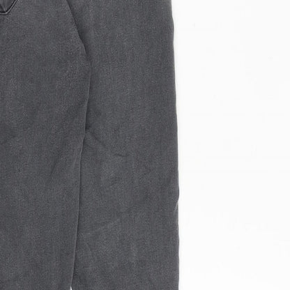 Topshop Womens Grey Cotton Skinny Jeans Size 26 in L30 in Regular Zip