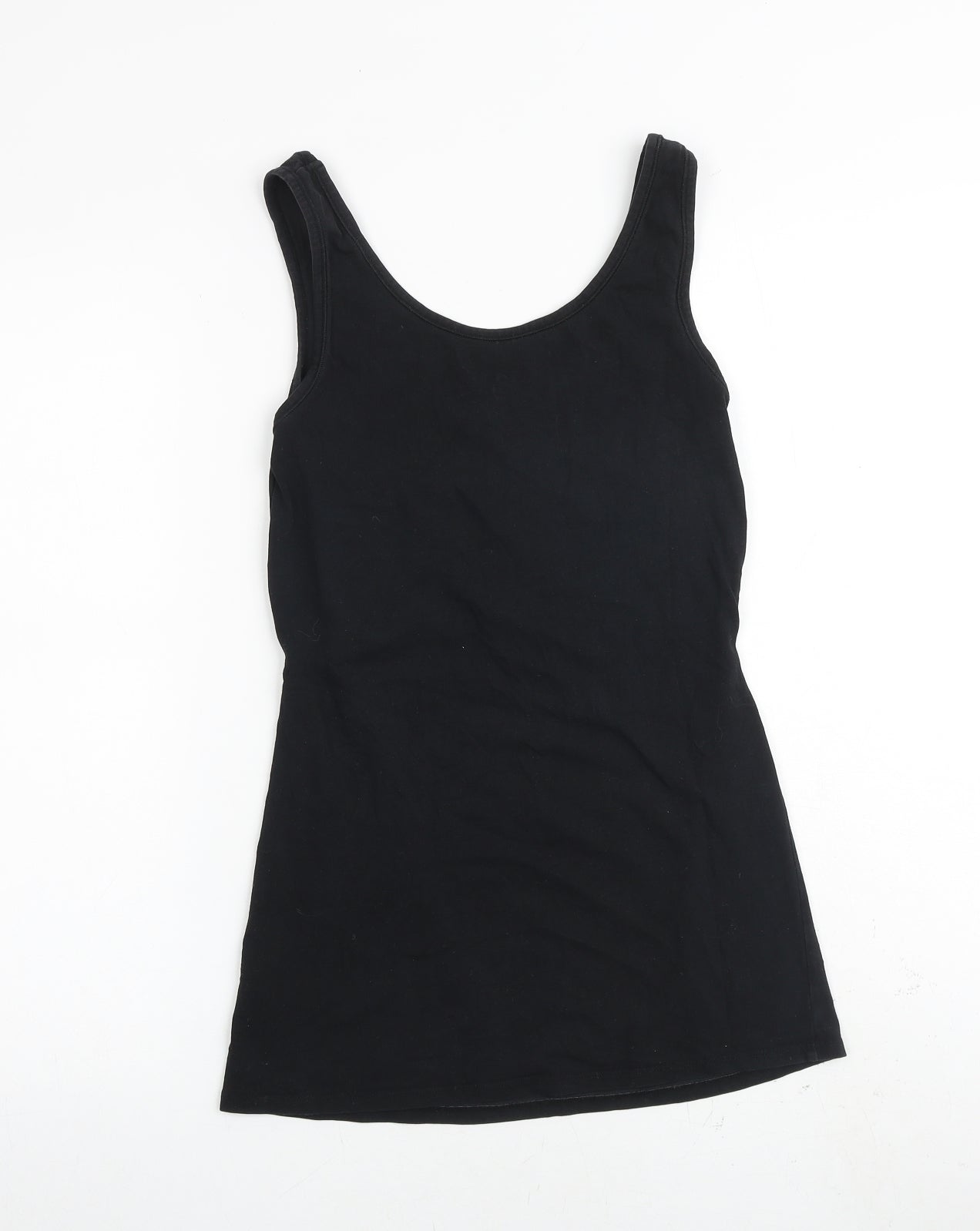 Boob Womens Black Cotton Basic Tank Size S Scoop Neck