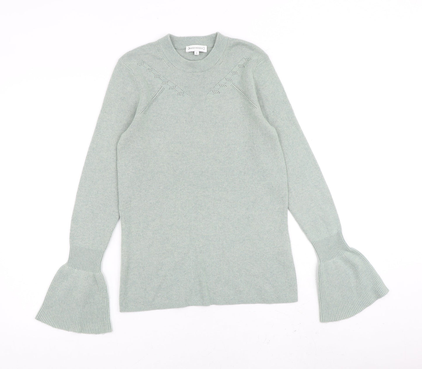 Womens UK Size 8 Warehouse Green Pullover Jumper