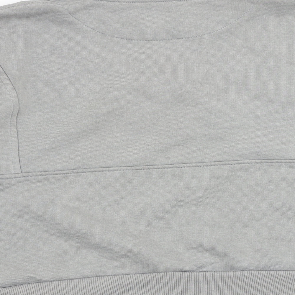 Pink Soda Womens Grey Cotton Pullover Sweatshirt Size 14 Zip