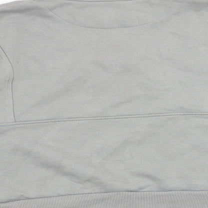 Pink Soda Womens Grey Cotton Pullover Sweatshirt Size 14 Zip