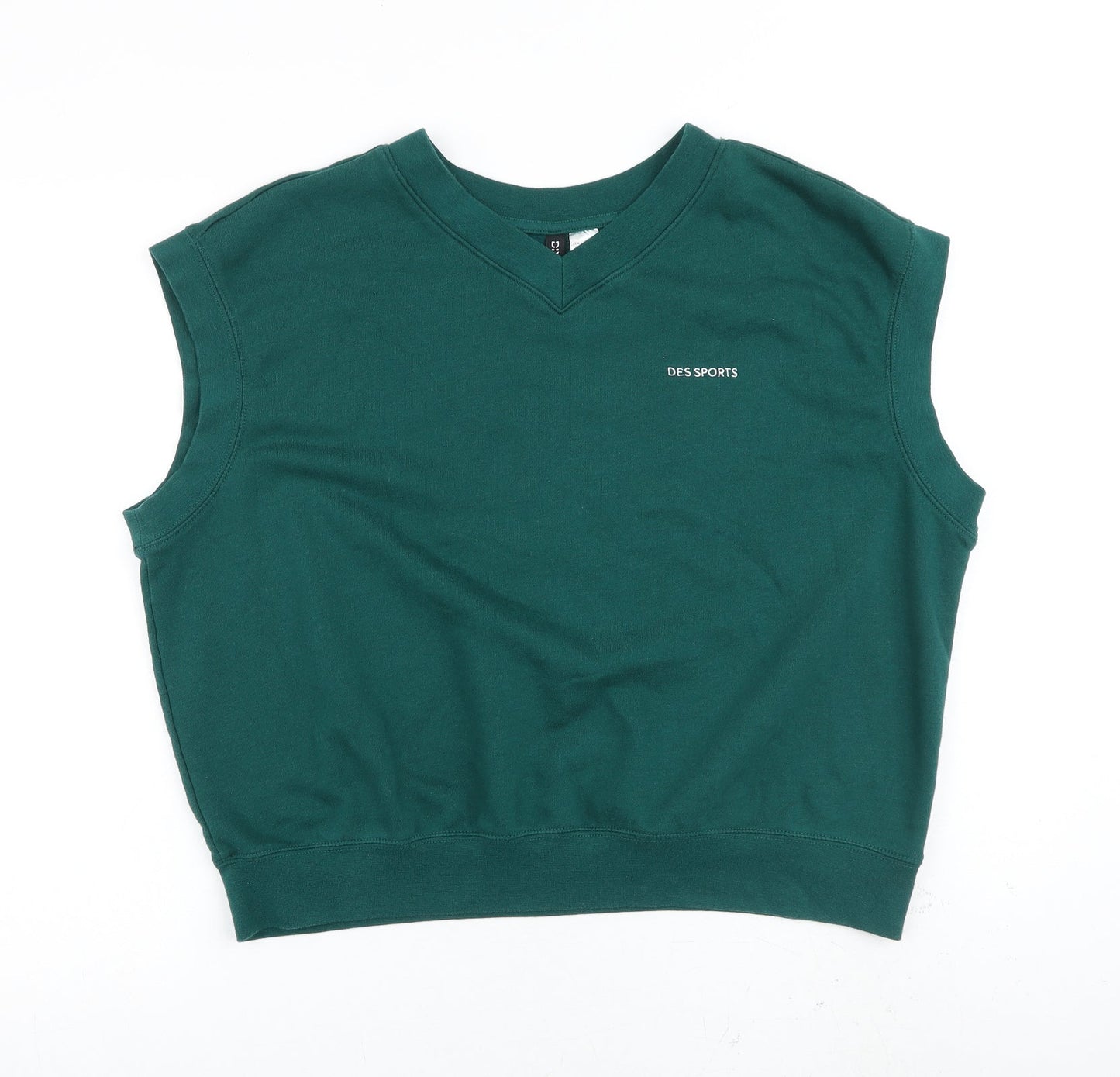 H&M Womens Green Cotton Pullover Sweatshirt Size L Pullover