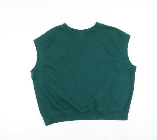 H&M Womens Green Cotton Pullover Sweatshirt Size L Pullover