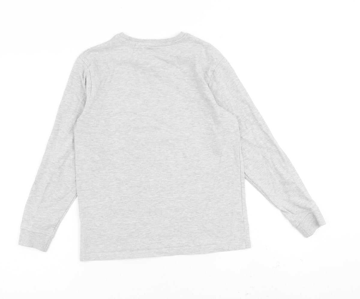Next Boys Grey Cotton Pullover Sweatshirt Size 11 Years Pullover
