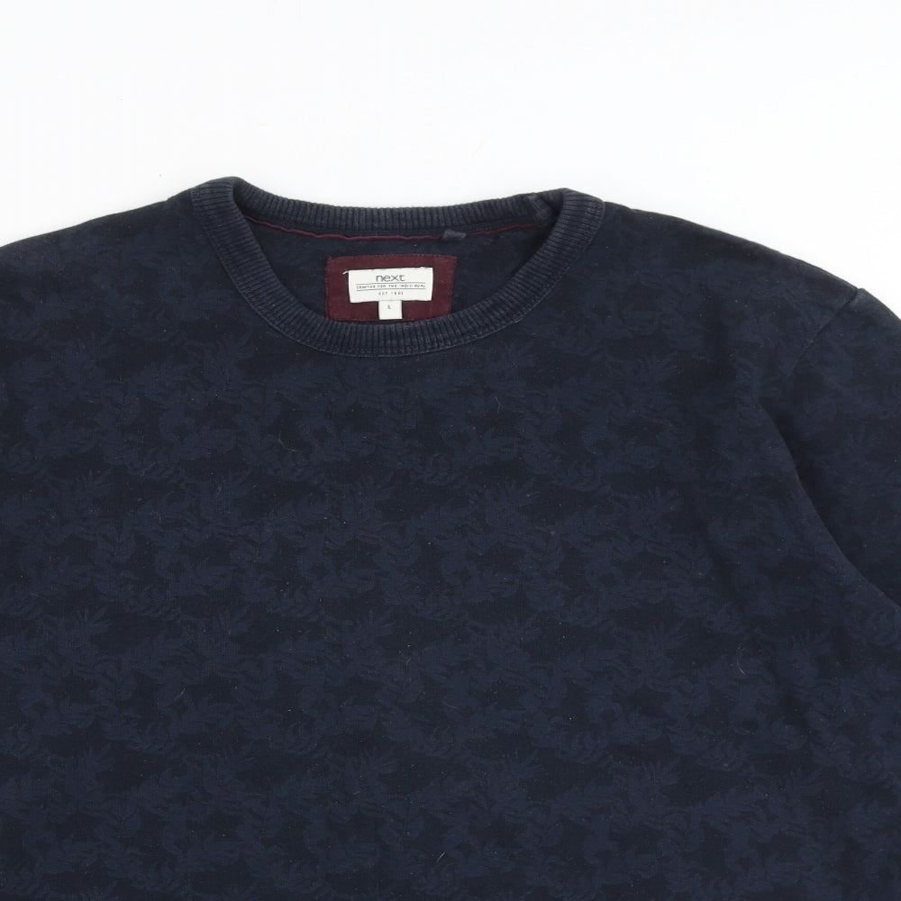 Mens UK Size L NEXT Blue Pullover Sweatshirt