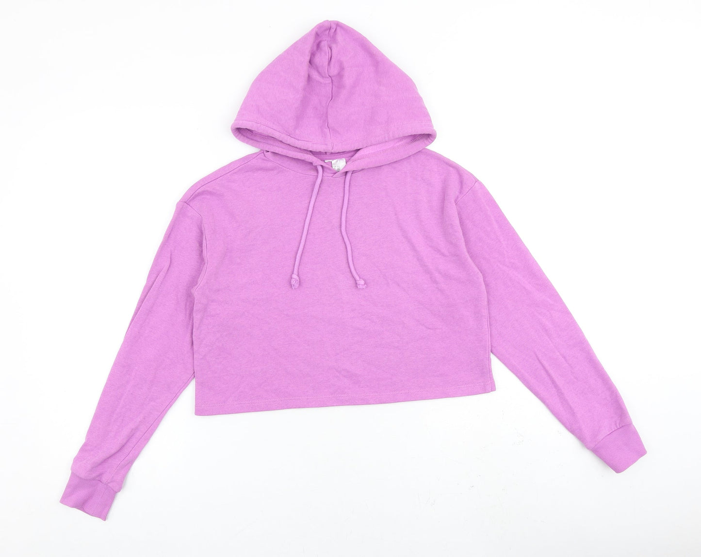 H&M Womens Purple Cotton Pullover Hoodie Size 2XS Pullover
