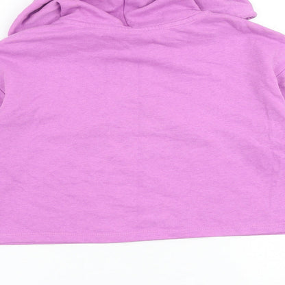 H&M Womens Purple Cotton Pullover Hoodie Size 2XS Pullover