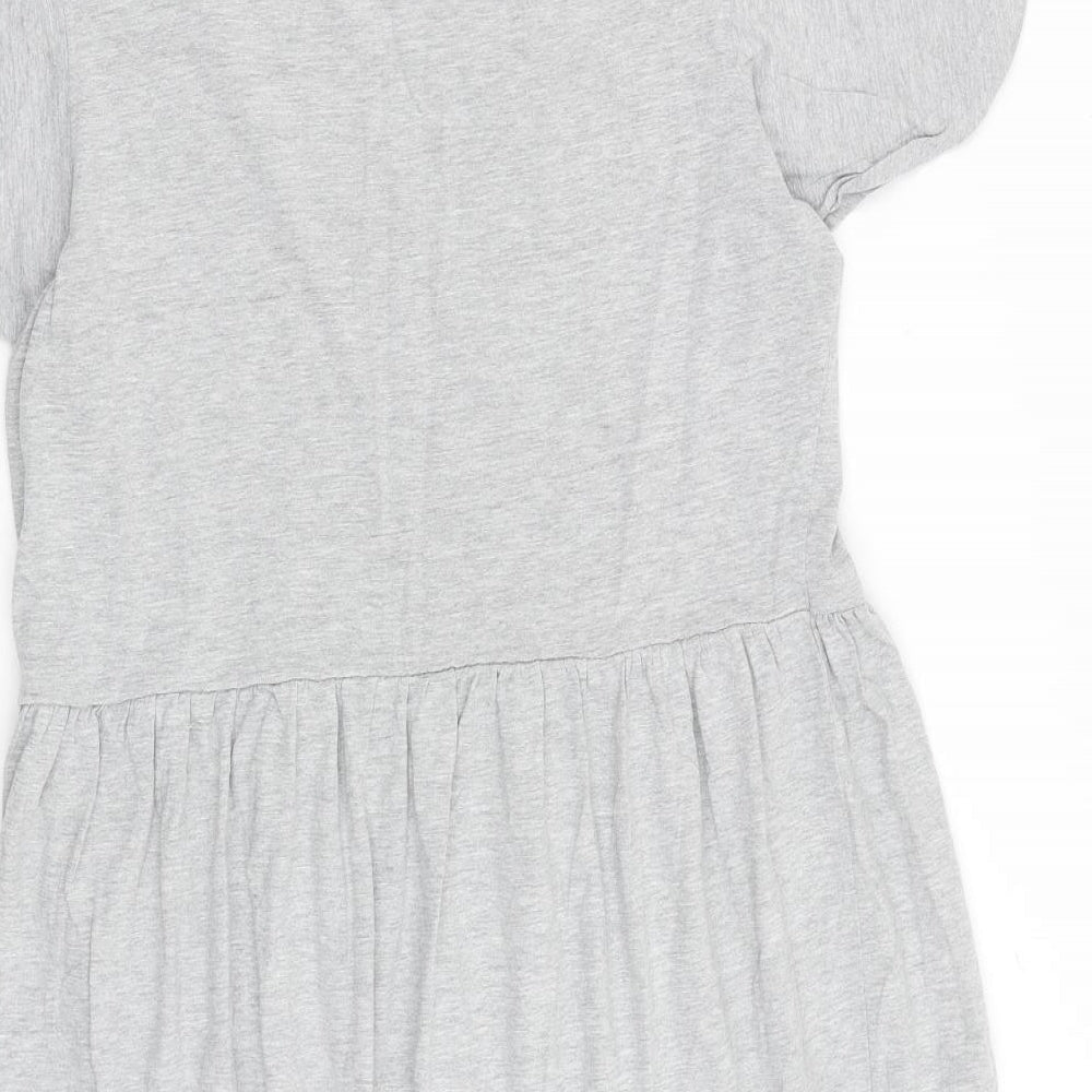 Missguided Womens Grey Polyester Shift Size 12 V-Neck Pullover