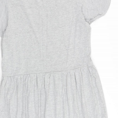 Missguided Womens Grey Polyester Shift Size 12 V-Neck Pullover