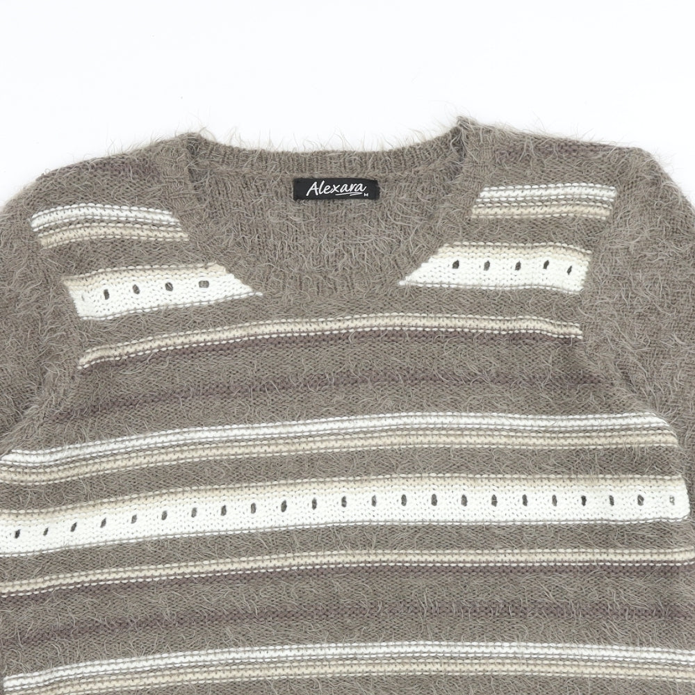 Womens UK Size M Alexara Brown Pullover Jumper