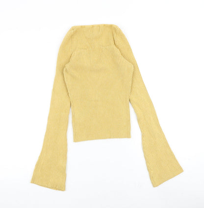 Womens UK Size M H&M Yellow Pullover Jumper