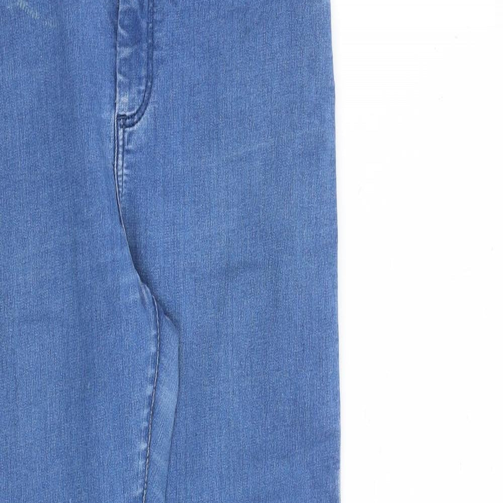 Topshop Womens Blue Cotton Skinny Jeans Size 30 in L32 in Regular Zip