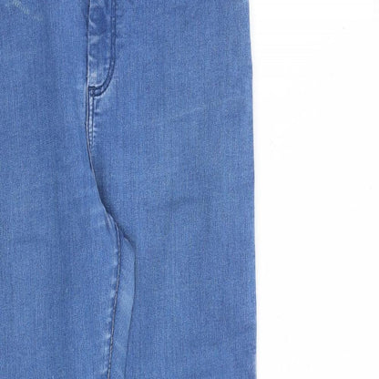 Topshop Womens Blue Cotton Skinny Jeans Size 30 in L32 in Regular Zip
