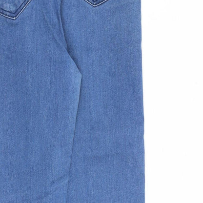 Topshop Womens Blue Cotton Skinny Jeans Size 30 in L32 in Regular Zip