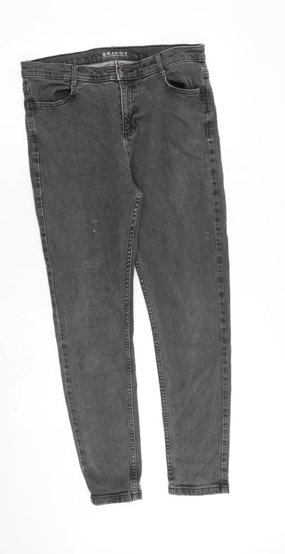 Womens UK Size 14 Marks and Spencer Regular Fit Skinny Grey Jeans