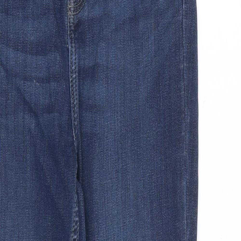 F&F Womens Blue Cotton Skinny Jeans Size 6 L24 in Slim Zip