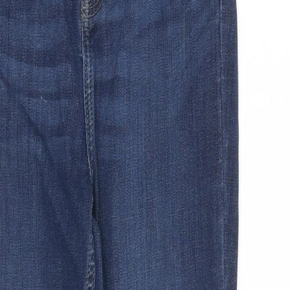F&F Womens Blue Cotton Skinny Jeans Size 6 L24 in Slim Zip